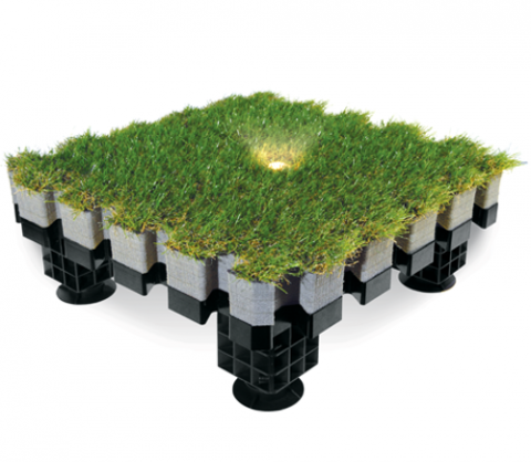 roofingreen pavimenti mudulari sopraelevati in erba sintetica