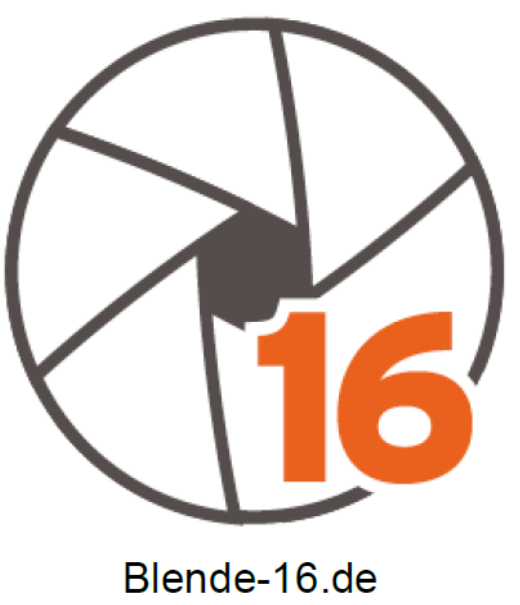 Die Grafik stellt die Blende-16, das Firmenlogo der Fotoschule Blende-16, Fotokurs Nürnberg, dar.
