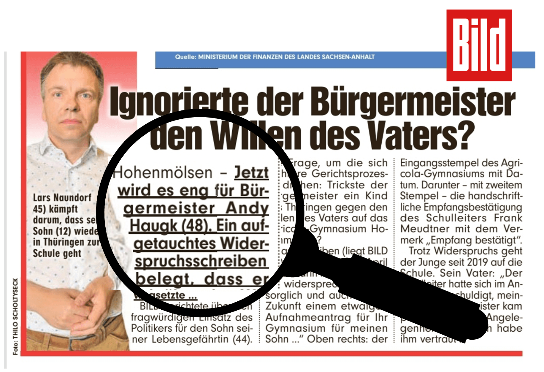 Andy Haugk, Bürgermeister Hohenmölsen, CDU, Burgenlandkreis, Sachsen-Anhalt, Reiner Haseloff, Götz Ulrich, Landrat, Naumburg, Weißenfels, mz, mitteldeutsche Zeitung, BILD-Zeitung