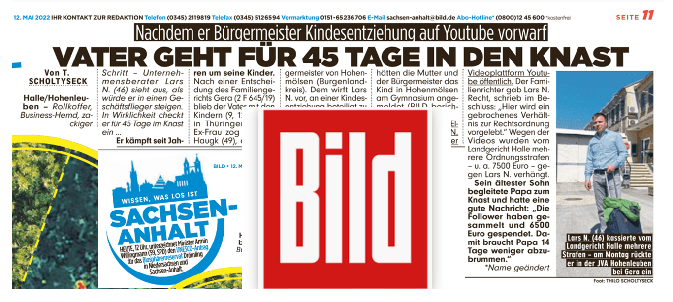 Lars Naundorf, Andy Haugk, Hohenmölsen, BILD Zeitung, Hohenleuben , JVA