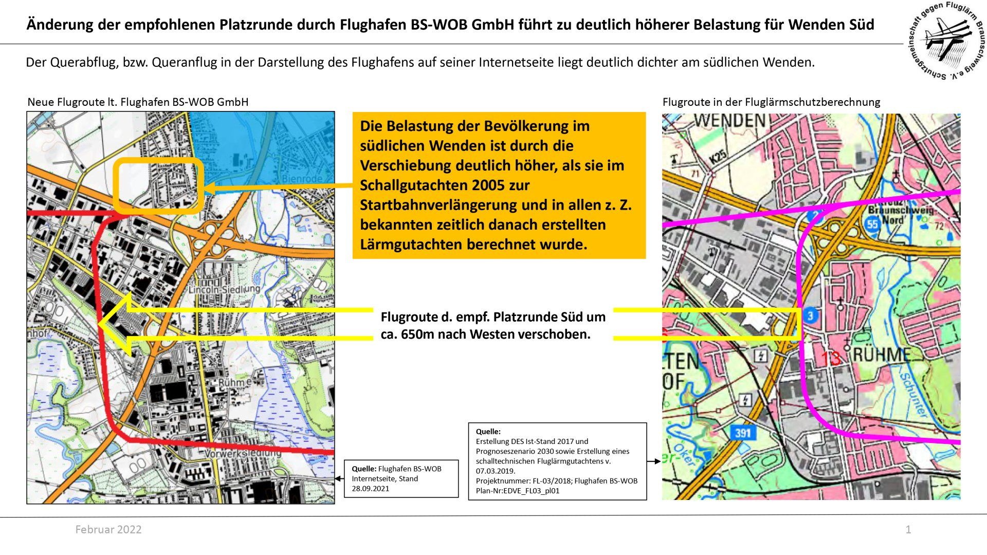 Änderung der empfohlenen Platzrunde führt zu höherer Belastung Wenden Süd Änderung der empfohlenen Platzrunde - höhere Belastung Wenden Süd