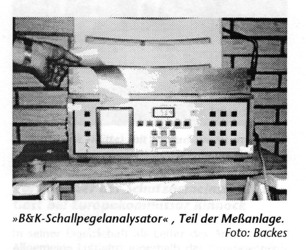 P&K-Schallpegelanalysator, Teil der Messanlage Abbildung P&K-Schallpegelanalysator