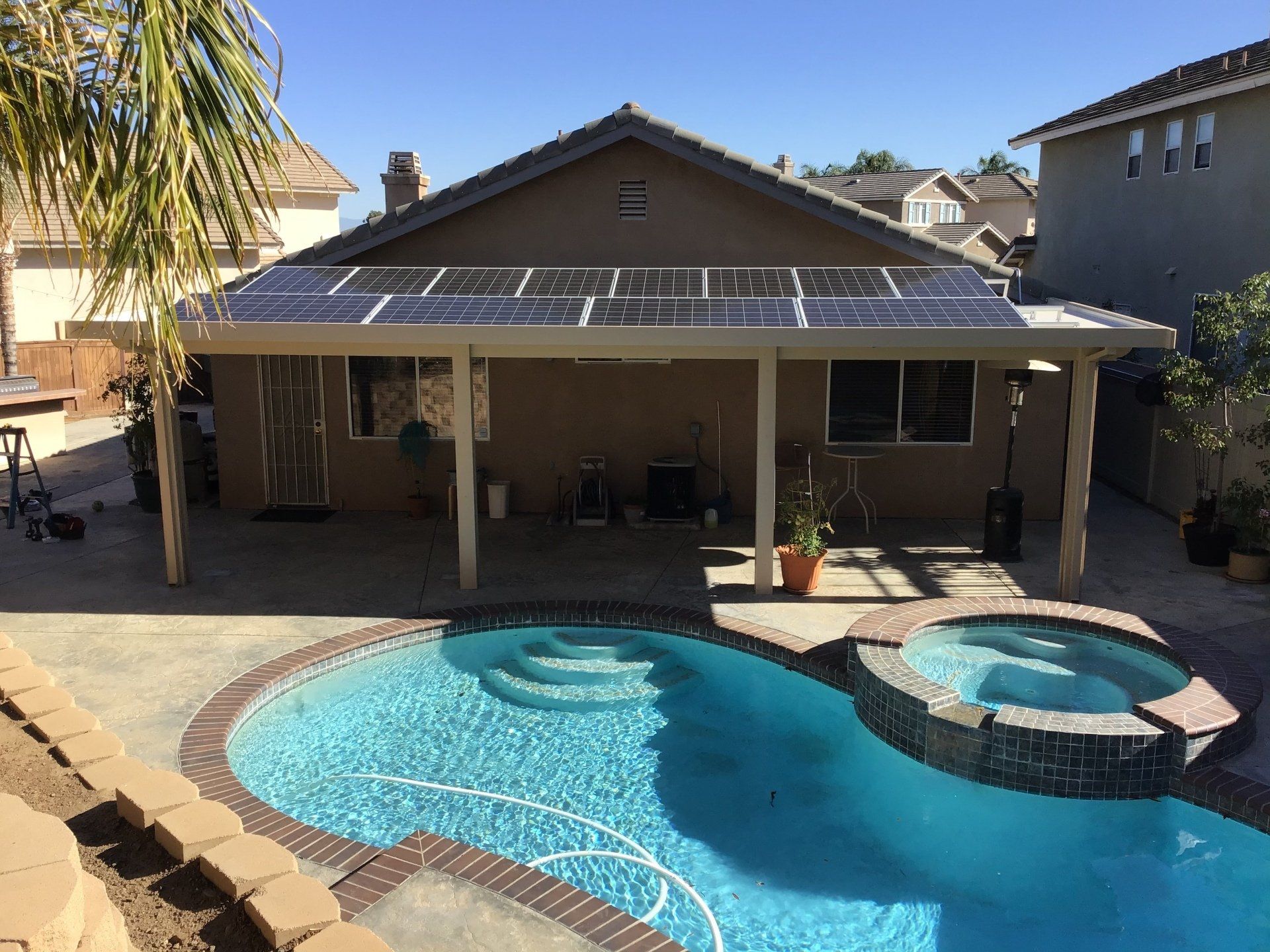 One of our clients chose solar ownership for his patio and it looked amazing