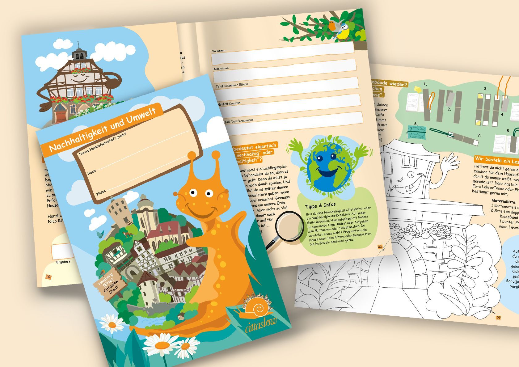 Unterrichtsbegleitende Hausaufgabenhefte für Grundschulen
