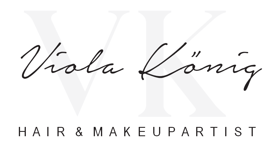 Viola König Hair & Makeup Artist Logo in moderner, eleganter Typografie.