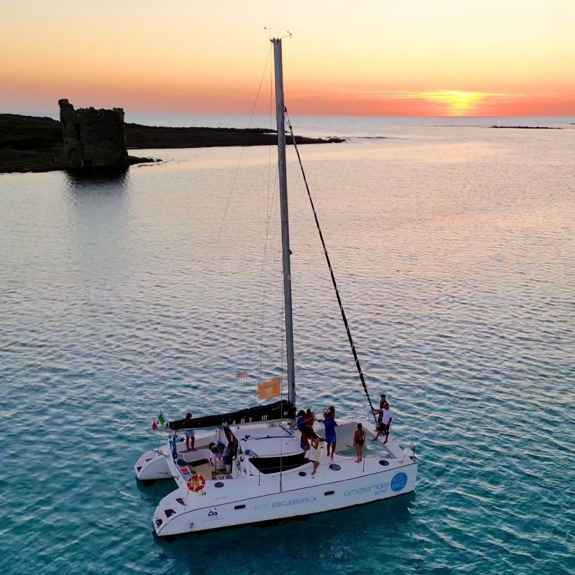 Tramonto in catamarano a Stintino
