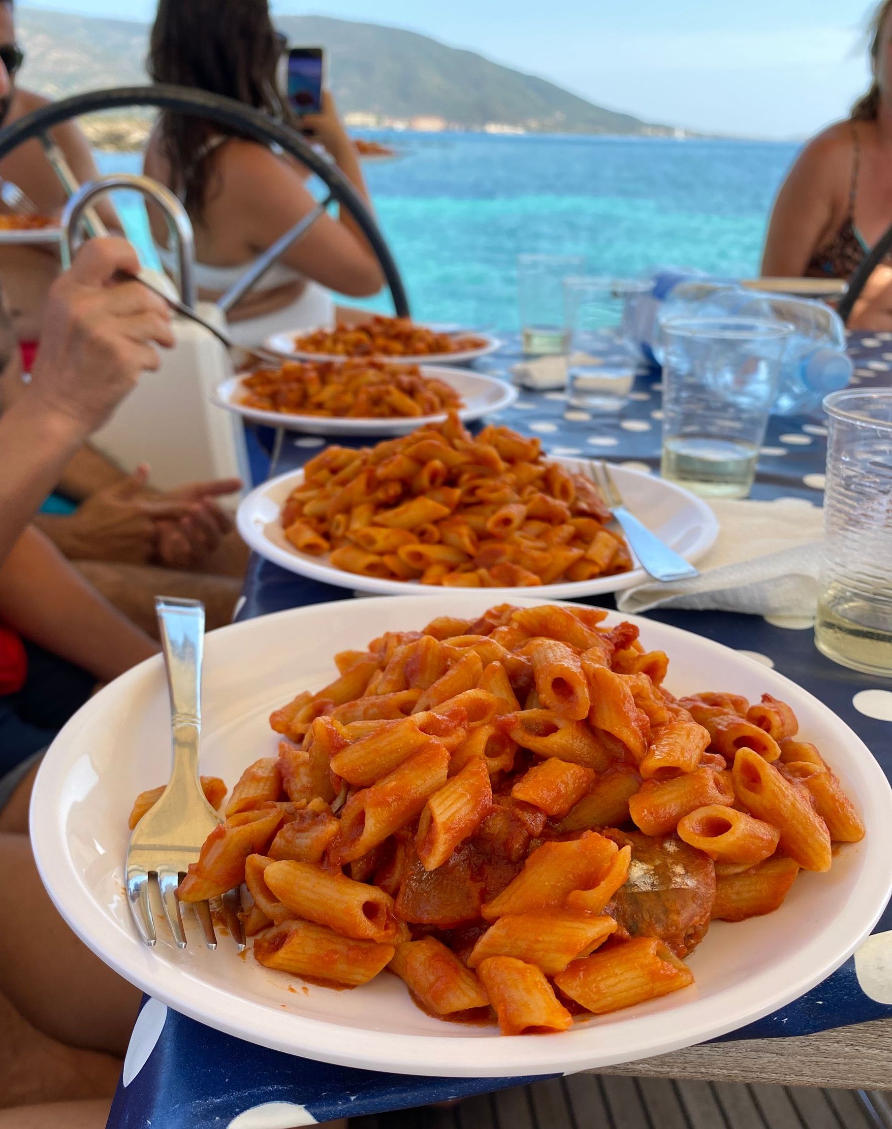 Asinara Park catamaran tour, lunch on board