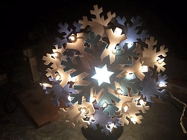 Snowflake tree topper.