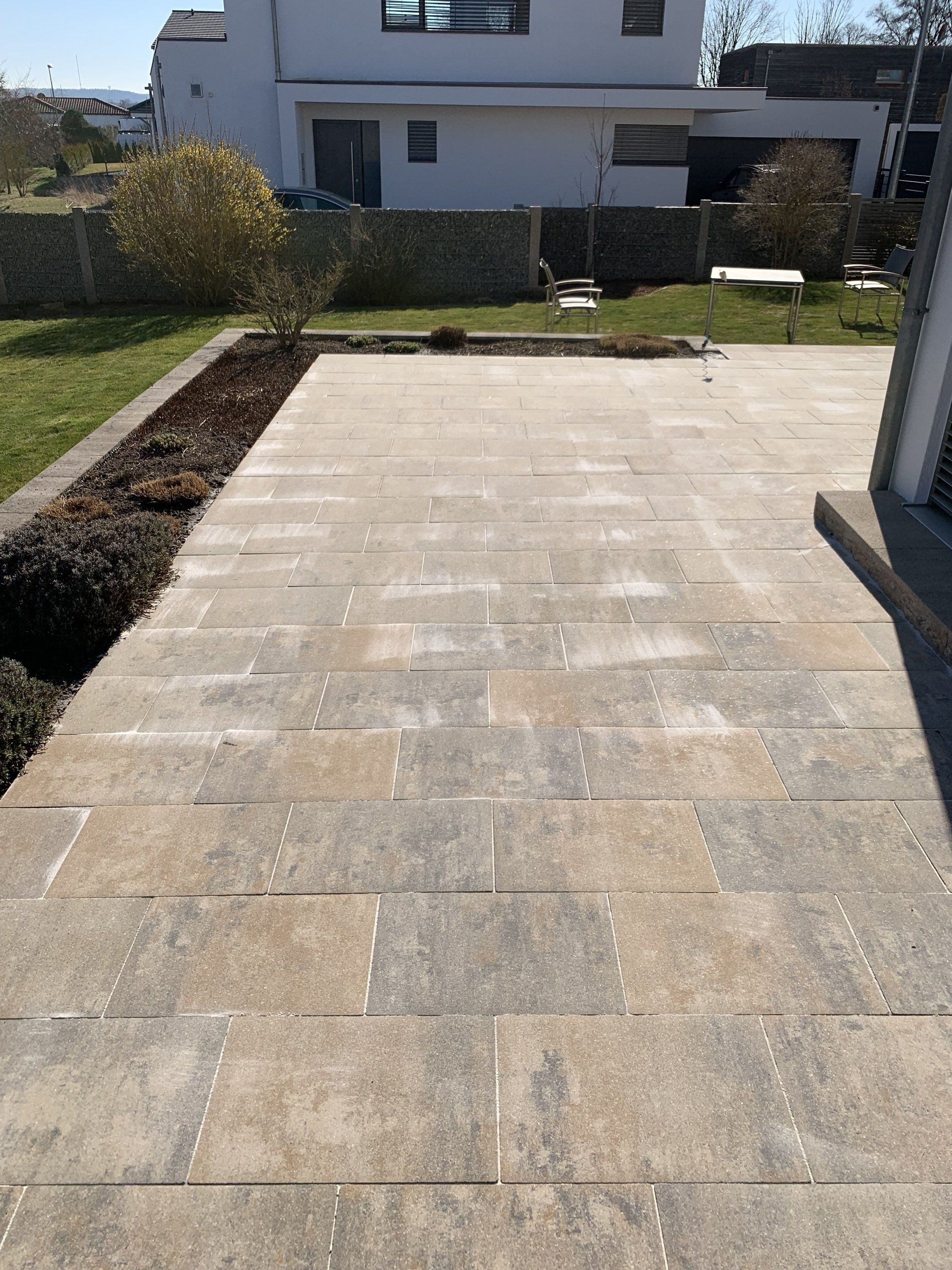 Pflasterfläche nach der Steinreinigung