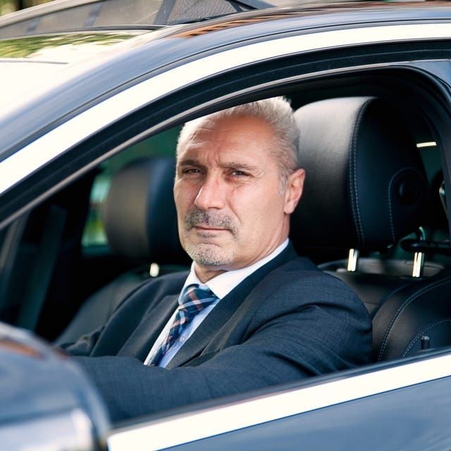 Private driver in a premium sedan