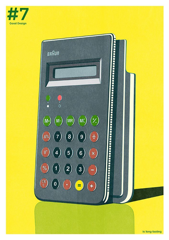 ET66 calculator Braun Calculadora Rechner