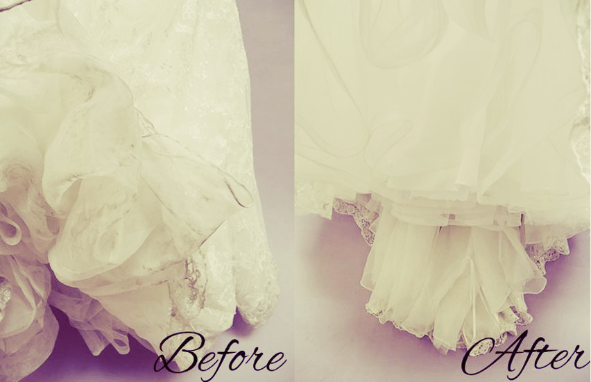 wedding dress cleaning / preservation