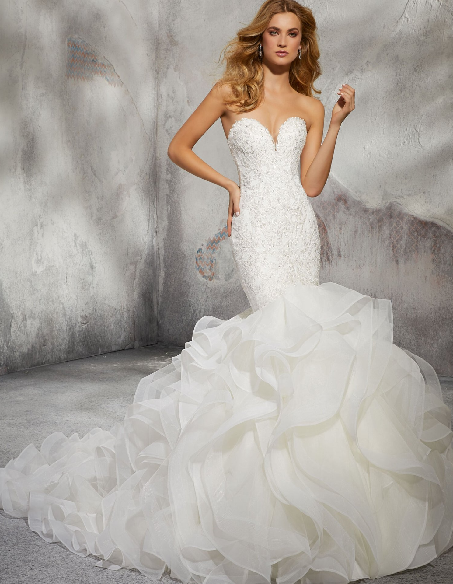 Wedding dresses in mermaid, fit-n-flare, lace, ruffle and more
