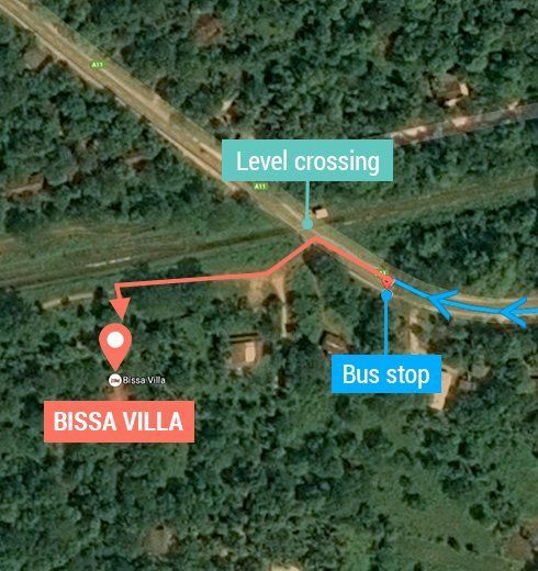 How to get to Bissa Villa from a bus stop