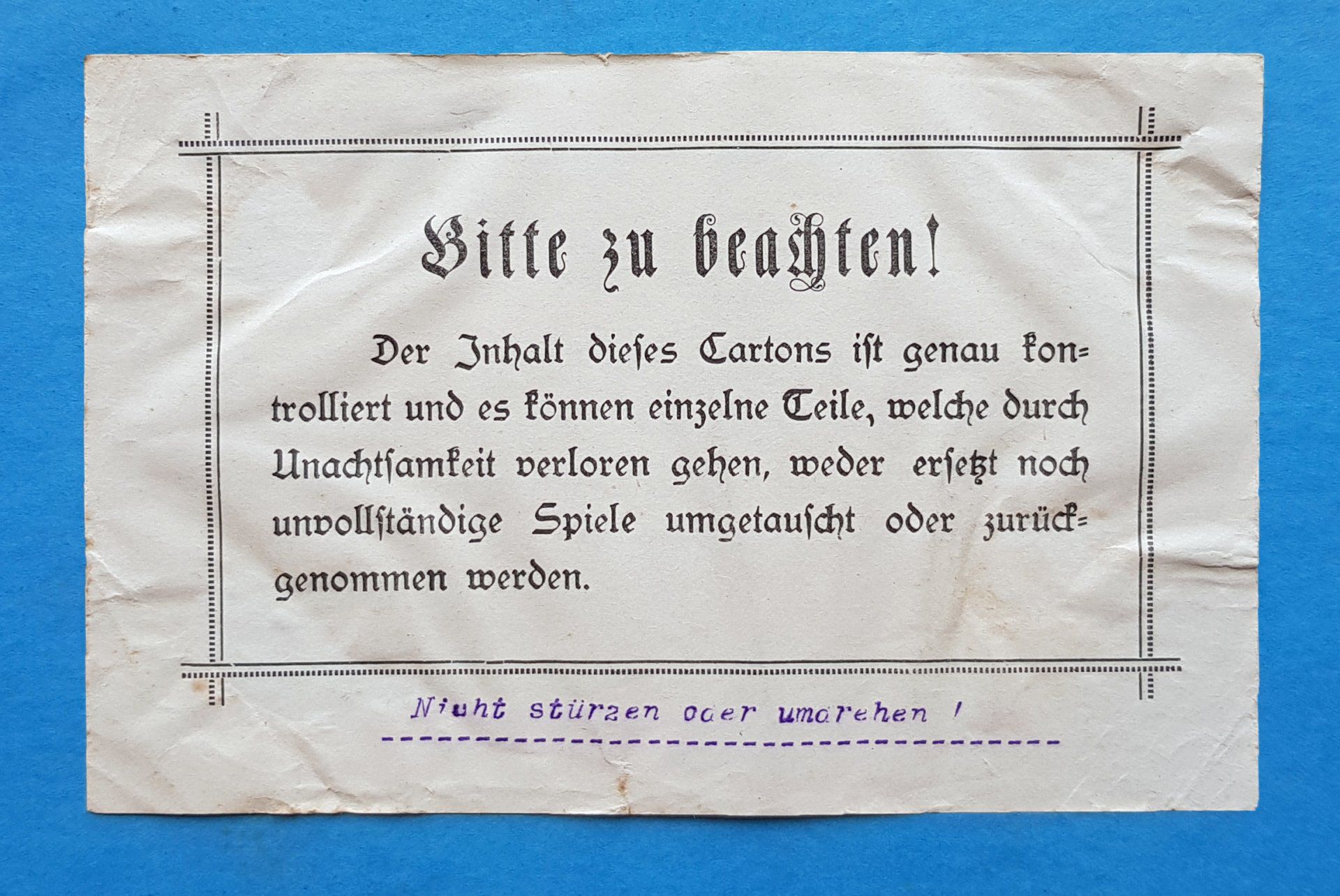 Geographisches Geduldspiel
Otto Maier Ravensburg
(Geographical Patience Game)
Box note
Antique Map Puzzle