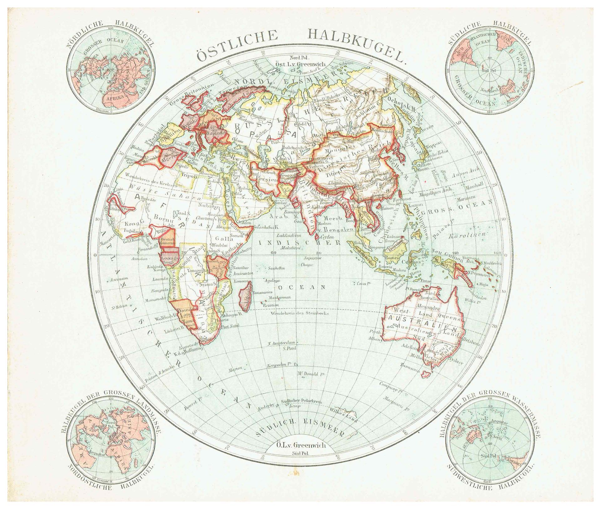 Geographisches Mosaik-Spiel Otto Maier Ravensburg
(Geographical Mosaic Game)
Eastern Hemisphere
Original map copy