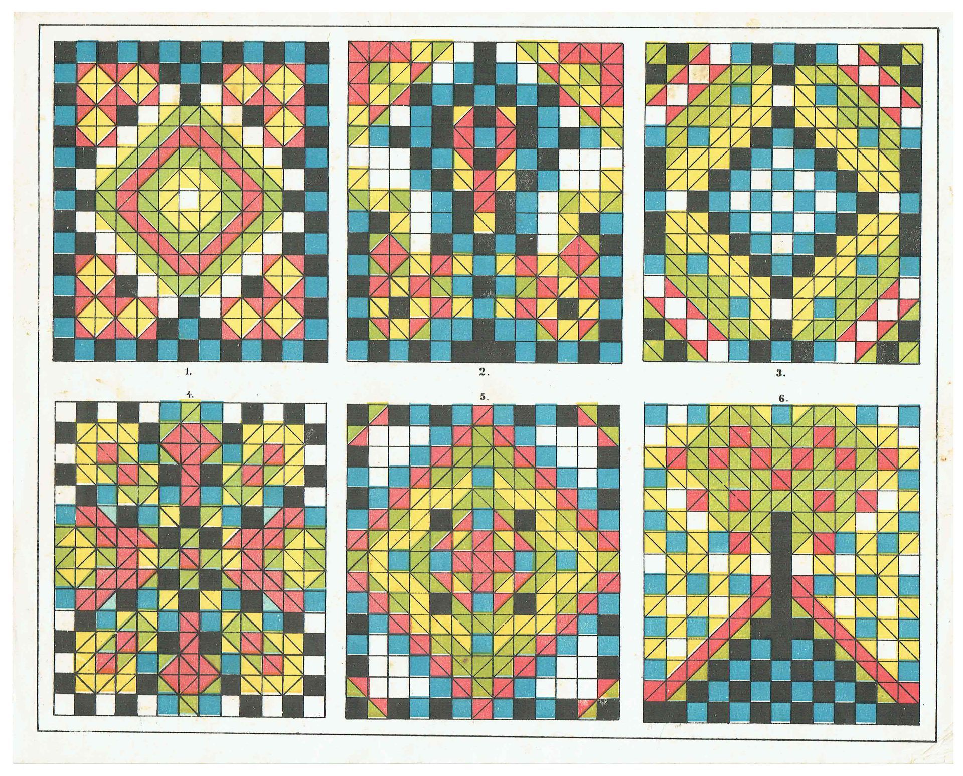 Geographisches Mosaik-Spiel Otto Maier Ravensburg
(Geographical Mosaic Game)
Mosaic pattern