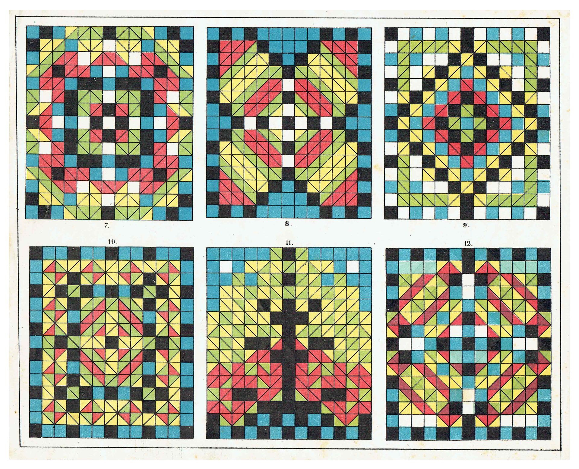 Geographisches Mosaik-Spiel Otto Maier Ravensburg
(Geographical Mosaic Game)
Mosaic pattern
