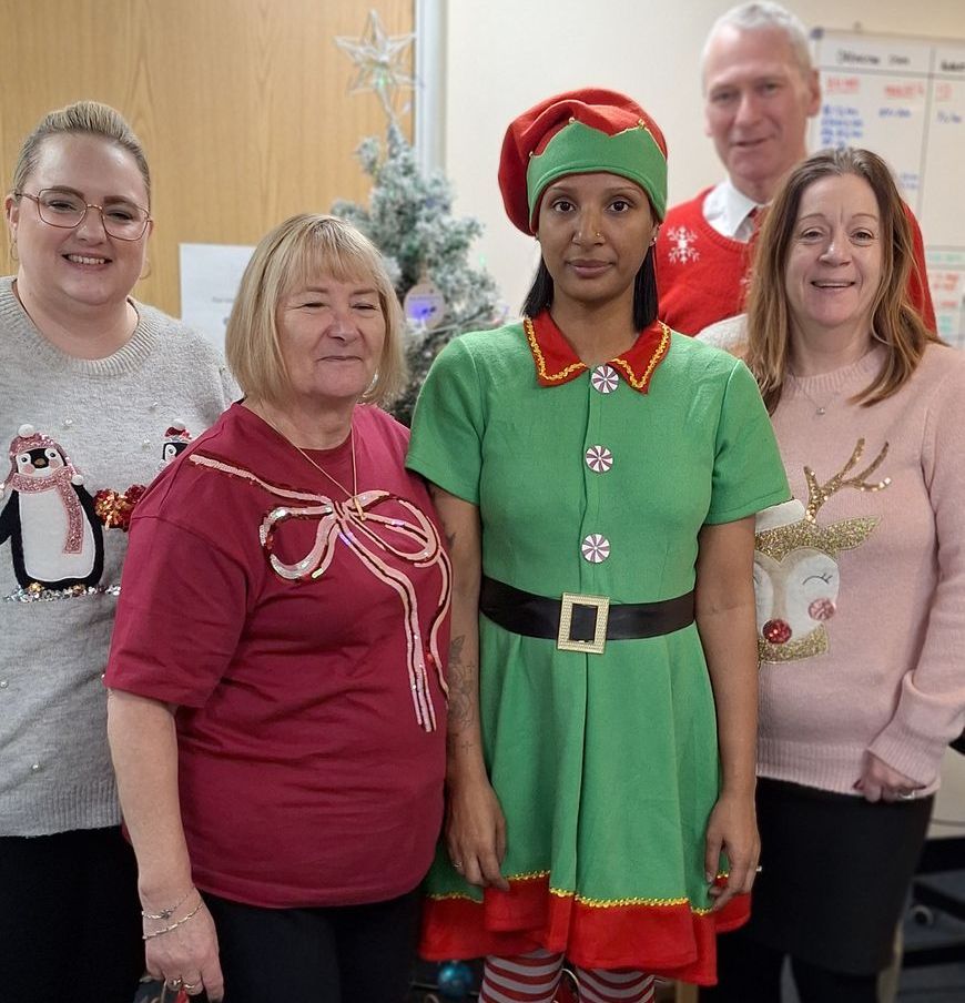 Christmas Jumper Day 2024 and one of Santa's elves dropped in to help.