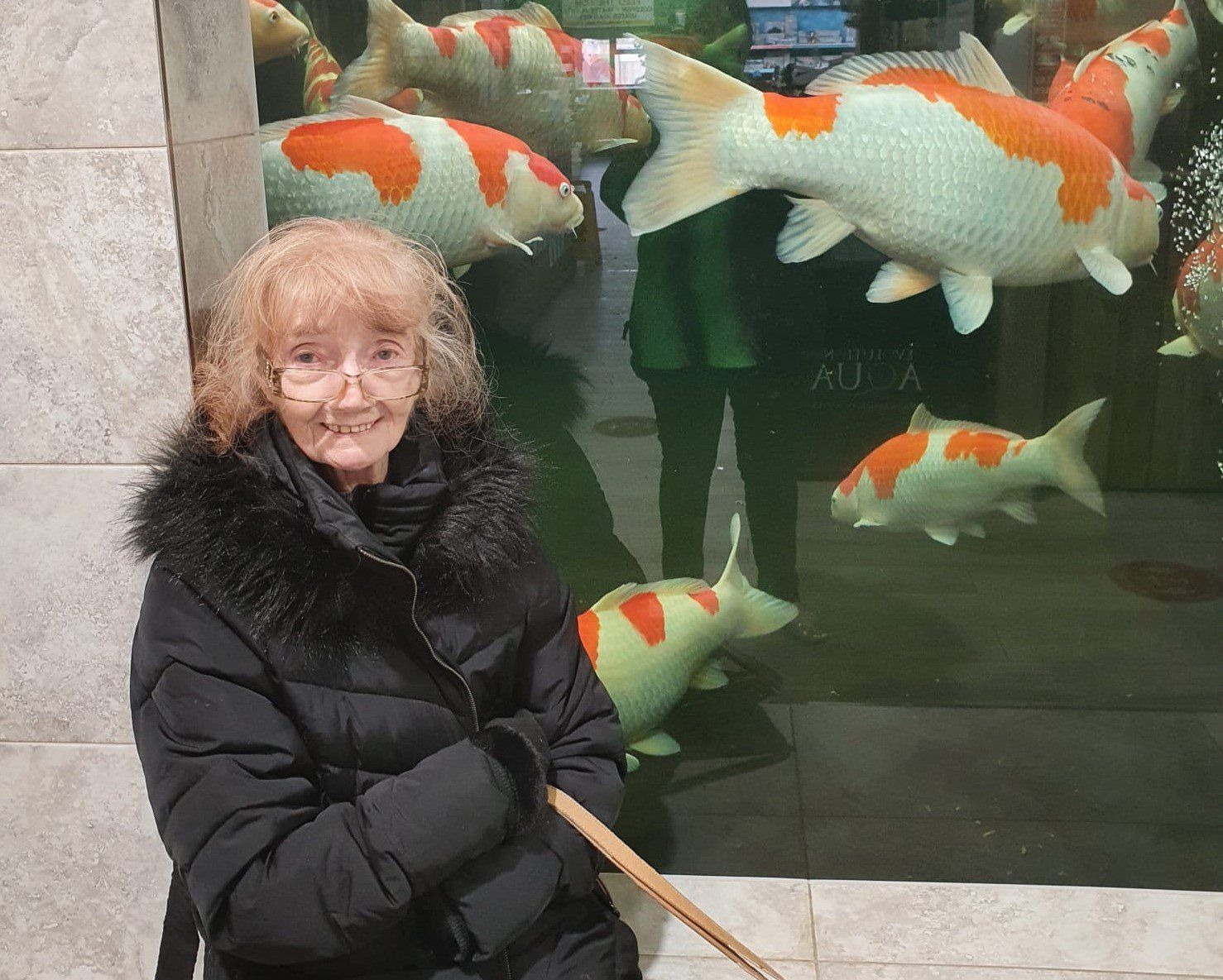 Customer visit to aquarium illustrating companionship