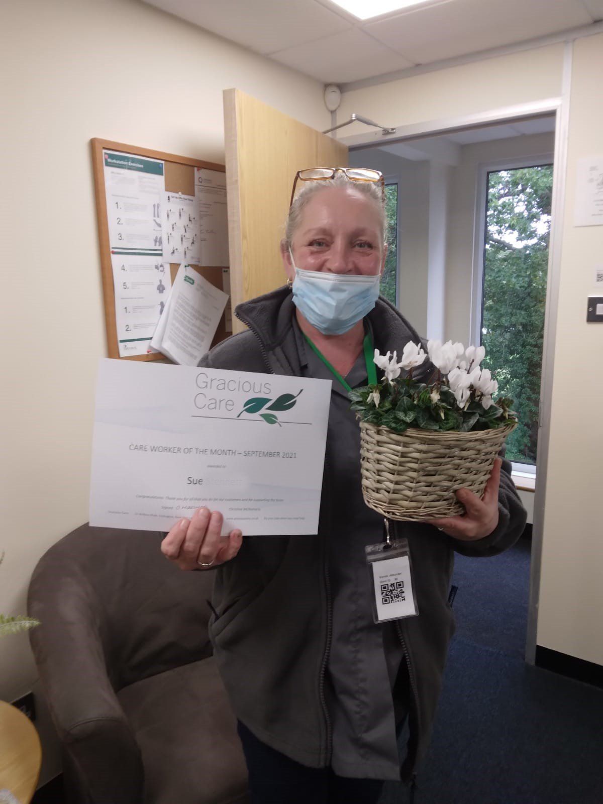 Carer of the month, September 2021 certificate