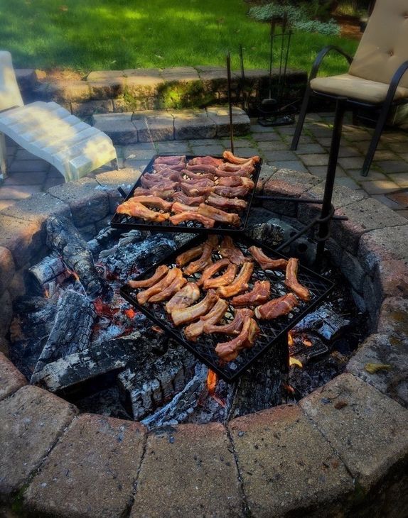 Big Daddy in a large fire pit