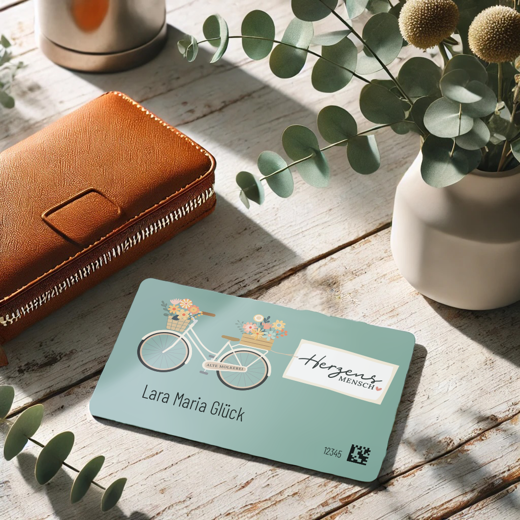 Alte Molkerei Karte liegt auf Tisch