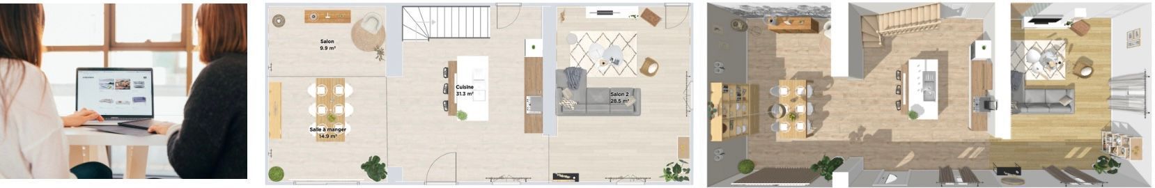 visite conseil à domicile gratuite, plan d'aménagement 2D, image 3D, Charolles 71600