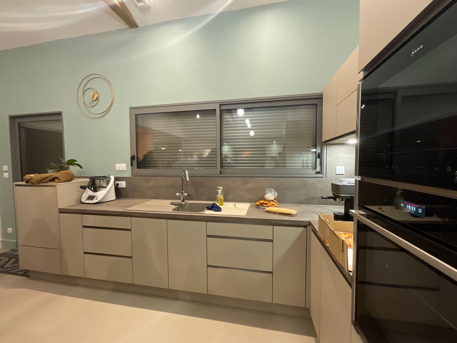 Projet d'aménagement & décoration d'intérieur sur plan-Construction maison à Toulon sur Arroux-Cuisine Cuisinella Gueugnon-Natacha Labruyere architecte décoratrice d'intérieur à La Clayette