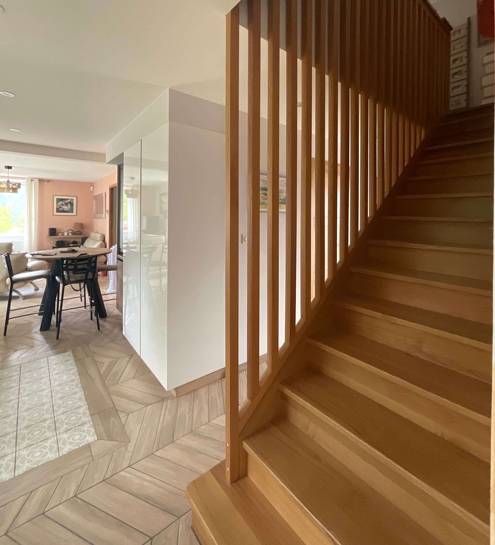Réalisation aménagement et décoration d'une entrée-maison Ecoche-Natacha Labruyere-décoratrice architecte d'intérieur-Saône et Loire-Mâcon