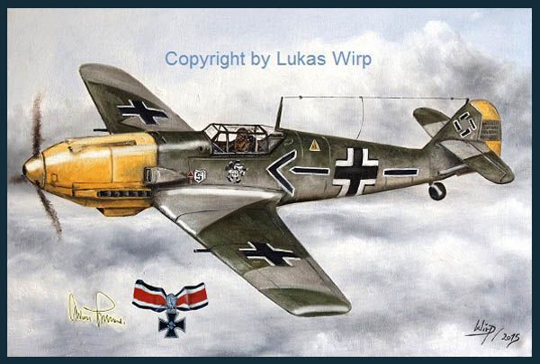 Die Bf 109 von Ritterkreuztraeger Adolf Galland Jagdflugzeug Messerschmitt Bf109 Adolf Galland