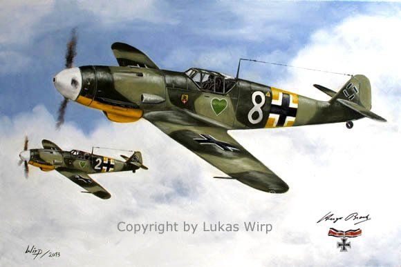 Luftwaffen Bilder deutscher Jagdflugzeuge Messerschmitt Bf 109 vom Jagdgeschwader 54