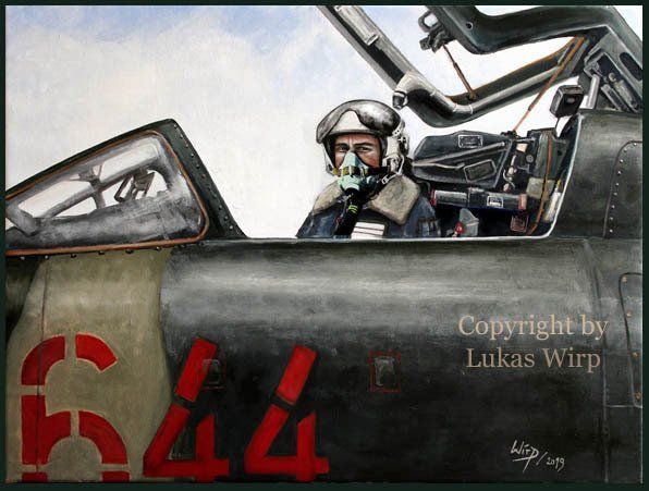 Major der NVA im Cockpit seiner SU22 Luftstreitkraefte der DDR, SU22