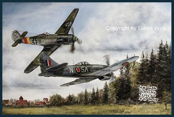 Luftkampf Focke Wulf TA152 Focke Wulf TA152 vs Hawker Tempest