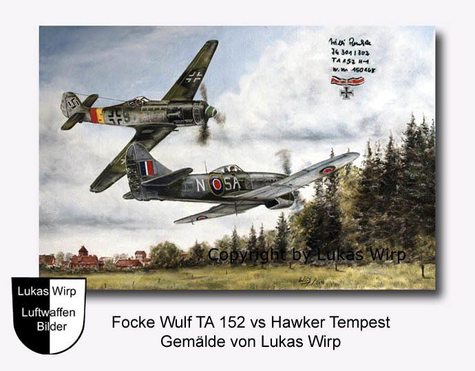 Focke Wulf TA152 vs Hawker Tempest