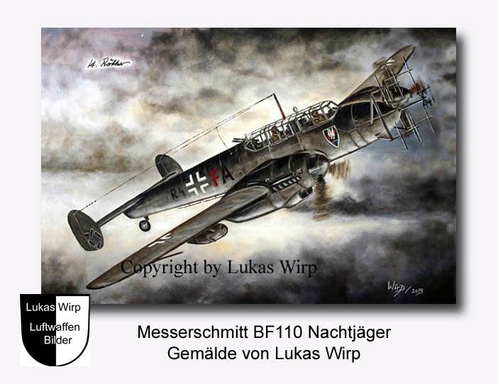BF110 Bilder Nachtjagd Messerschmitt BF110 vom Nachtjagd Geschwader NJG 2