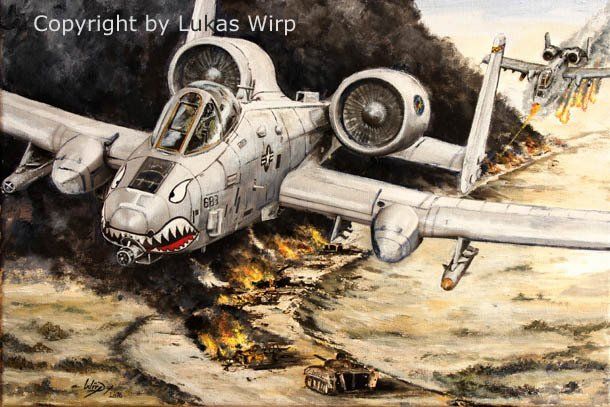 canvas poster us air force a 10 thunderbolt iraq war