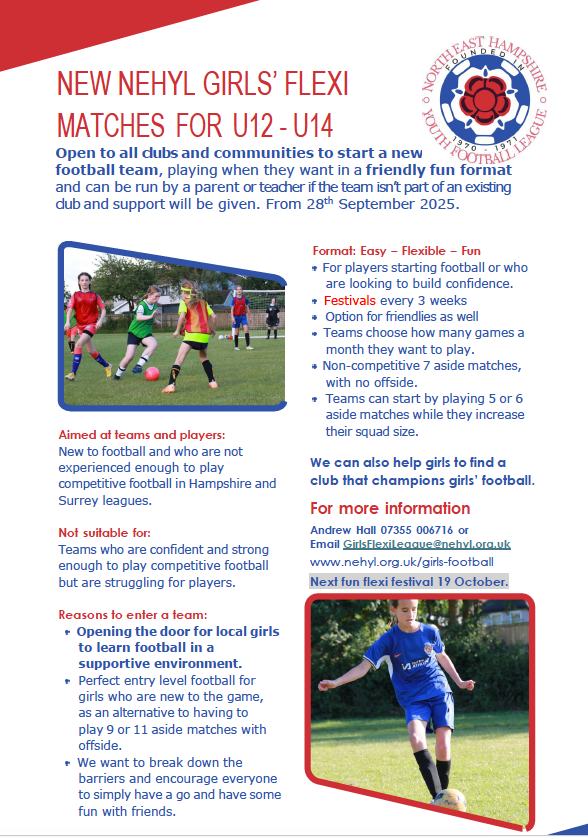 NEHYL Girls Flexi Festival on Sunday 19 October