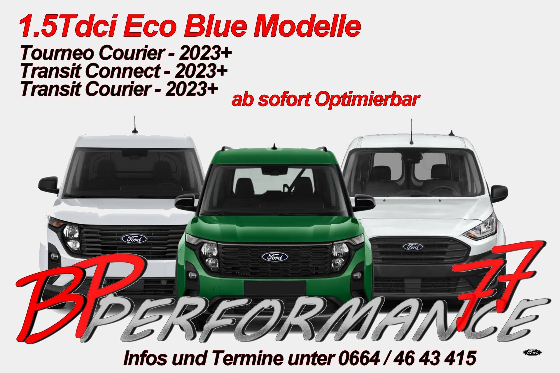 ? Ford Chiptuning & Softwareoptimierung – EcoBlue 1.5 TDCi (2023+)
Willst du mehr Leistung, Effizienz und Fahrspaß aus deinem Ford herausholen?
Bei Performance77 – deiner Tuning-Werkstatt in Österreich – bieten wir professionelles Chiptuning und Softwaretuning für die neuesten Ford EcoBlue Dieselmodelle:
Ford Tourneo Courier 1.5 TDCi EcoBlue (2023+)
Ford Transit Connect 1.5 TDCi EcoBlue (2023+)
Ford Transit Courier 1.5 TDCi EcoBlue (2023+)
✅ Unsere Tuning-Leistungen für deinen Ford:
Chiptuning Ford EcoBlue – Mehr PS, mehr Drehmoment, bessere Beschleunigung
AdBlue OFF – Keine Fehlermeldungen, kein Nachfüllen mehr notwendig
DPF OFF – Software-Deaktivierung des Dieselpartikelfilters für zuverlässige Performance
AGR OFF – Deaktivierung der Abgasrückführung für mehr Effizienz und weniger Probleme
? Vorteile von Performance77 Tuning:
Individuell programmierte Software – perfekt auf dein Fahrzeug abgestimmt
Mehr Leistung und optimierte Verbrauchswerte
Professionelle Umsetzung von erfahrenen Tuning-Spezialisten
Zuverlässigkeit und Langlebigkeit garantiert
? Jetzt Ford Tuning in Österreich sichern!
Egal ob du mehr Fahrspaß, Alltagstauglichkeit oder Wirtschaftlichkeit suchst – bei uns findest du die passende Lösung für dein Fahrzeug.
? Besuche uns auf www.performance77.at
und buche dein Ford Chiptuning in der Steiermark direkt online!