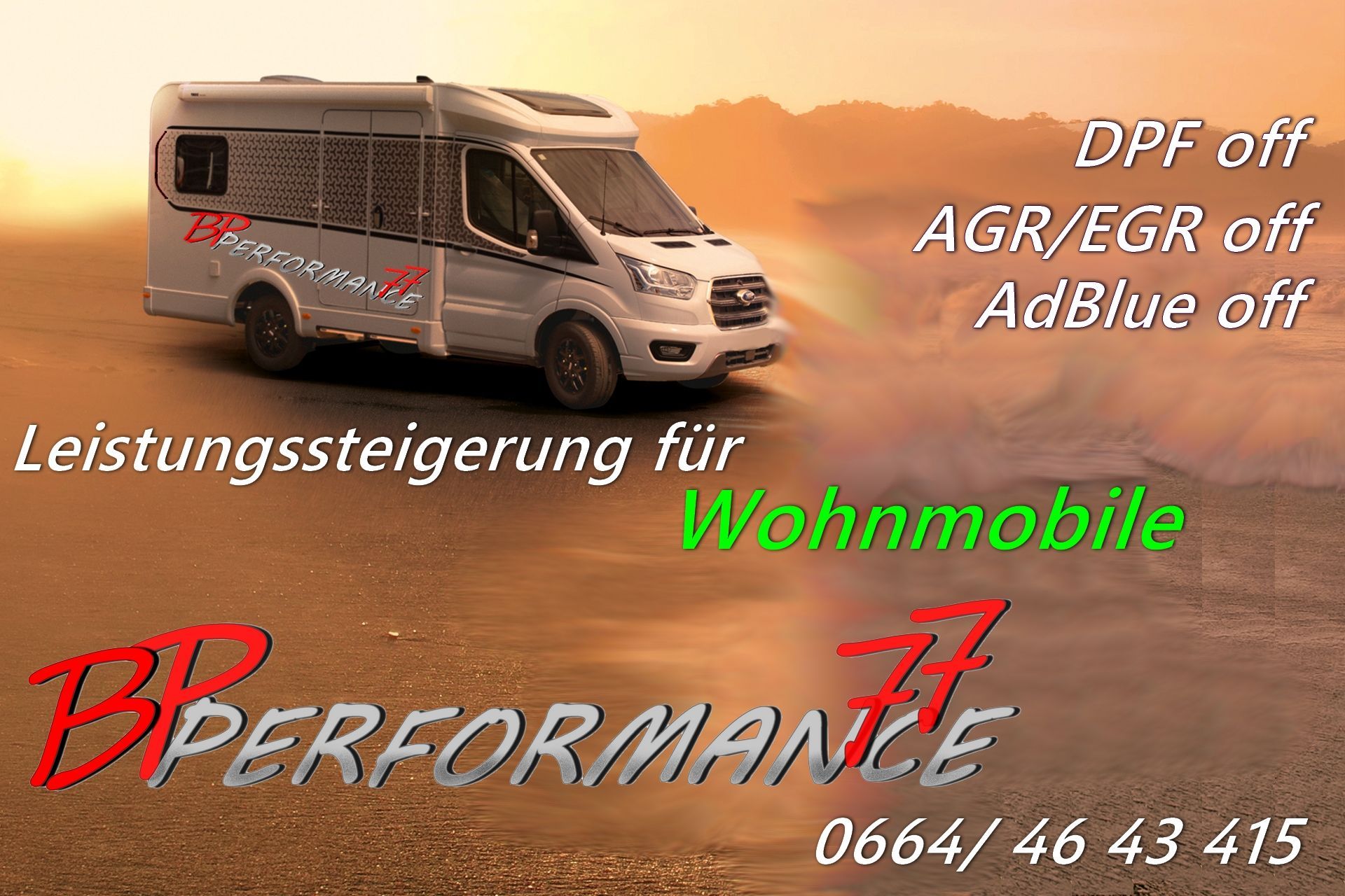 Wohnmobile Leistungssteigerung Softwaretuning Softwareoptimierung, BP Performance77, BP Tuning,AdBlue Deaktivierung abschaltung, Abgasrückführung deaktivieren, Detlef, Carado,Carthago, Malibu, Frankia, Chausson, Hymer, Bürstner, Knaus, Eriba, Dethleffs