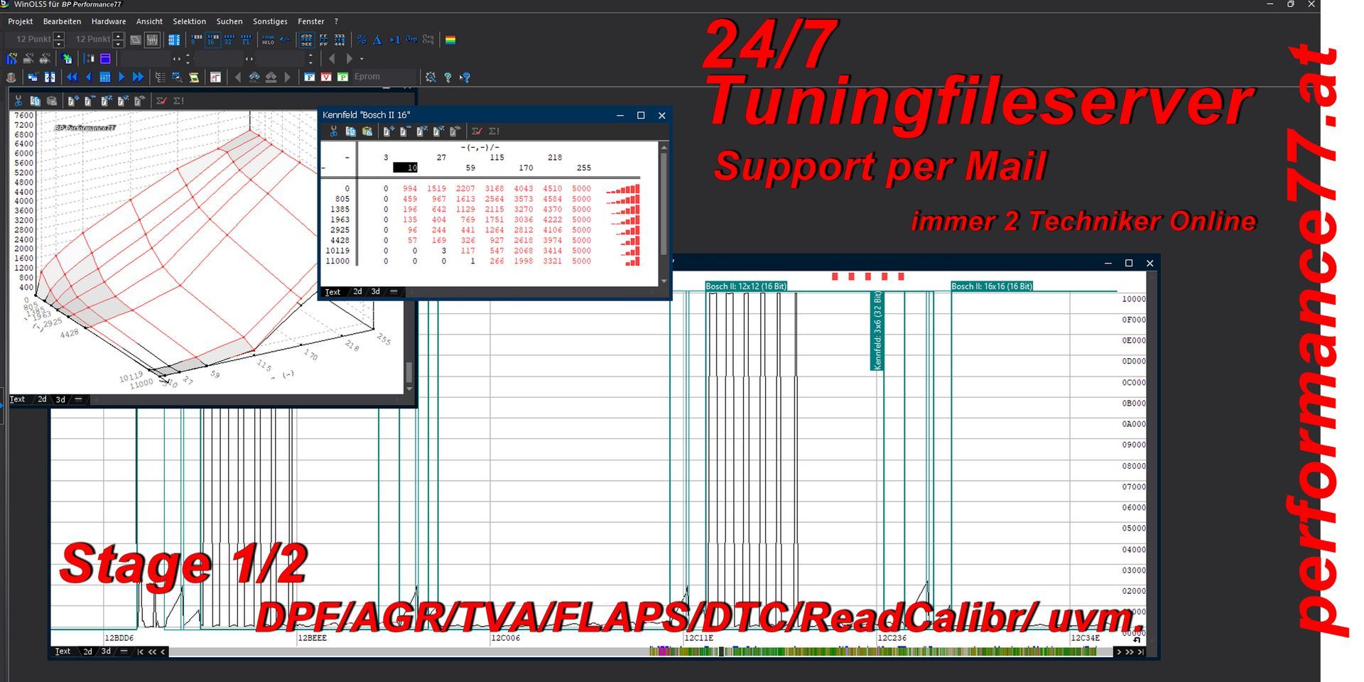 Sie können ihre Originaldatei auf unseren Tuning File Server hochladen, anschließend überprüft der Server automatisch, ob das File fertig am Server ist. Sollte das File bereits fertig am Server vorhanden sein, dann bekommen Sie es in einigen Minuten voll automatisch 24/7 Service. Sollte das kofigurierte File nicht am Server sein, so bekommen Sie das fertige Tuningfile in den Supportzeiten innerhalb von 10 - 50 Minuten auf unserem Tuning Files Server zum Upload zur Verfügung.
Alle Tuningfiles werden auf Wunsch individuell nach Kundenvorgaben gefertigt; Die Anpassung erfolgt hierbei immer auf Basis des Originalfiles.
Für unsere Händler Kunden und Partner haben wir dieses besondere Service eingerichtet:
Ihre Daten können direkt an unseren Service gesendet werden und dieser wird sich online sofort mit Ihrem Anliegen befassen.