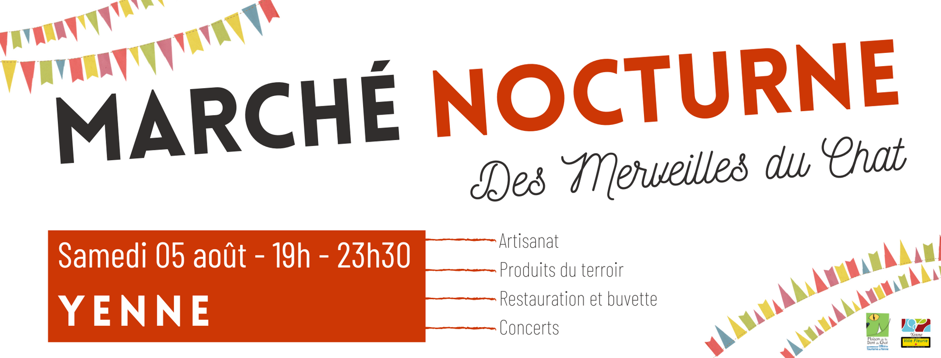 Marché nocturne YENNE samedi 5 aout
