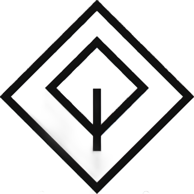 pilzwirt Logo von pilzwirt stilisierter Baum in einer Raute