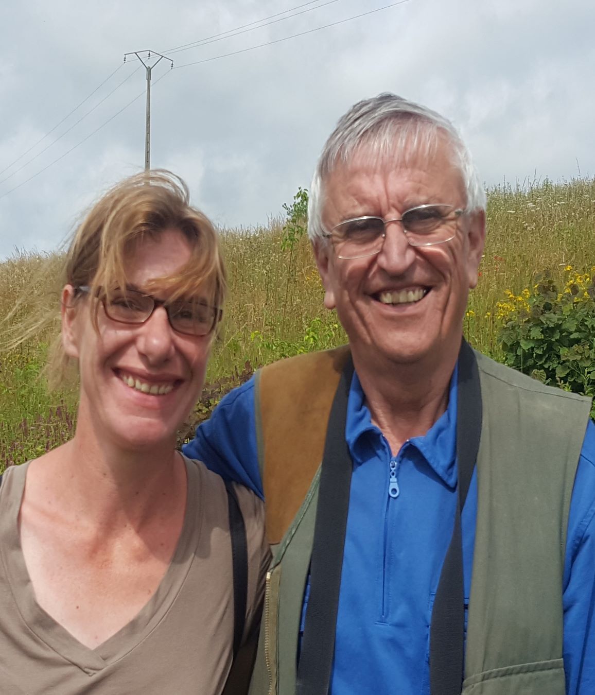 Gerald Chervalier (INRA) und Sabine Hörnicke sabine hörnicke und gerad chevalier (INRA) lächeln arm in arm in die Kamera