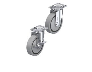 Low profile medium light duty casters