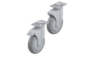 Light duty synthetic medical casters