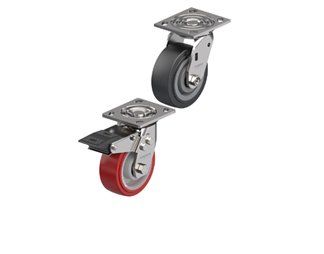 Stainless steel medium duty industrial casters