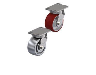 Heavy duty kingpinless casters