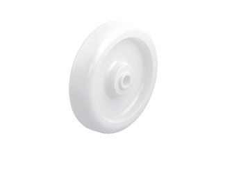 White solid nylon wheels