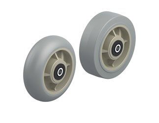 Light grad thermoplastic rubber wheels on polypropylene core